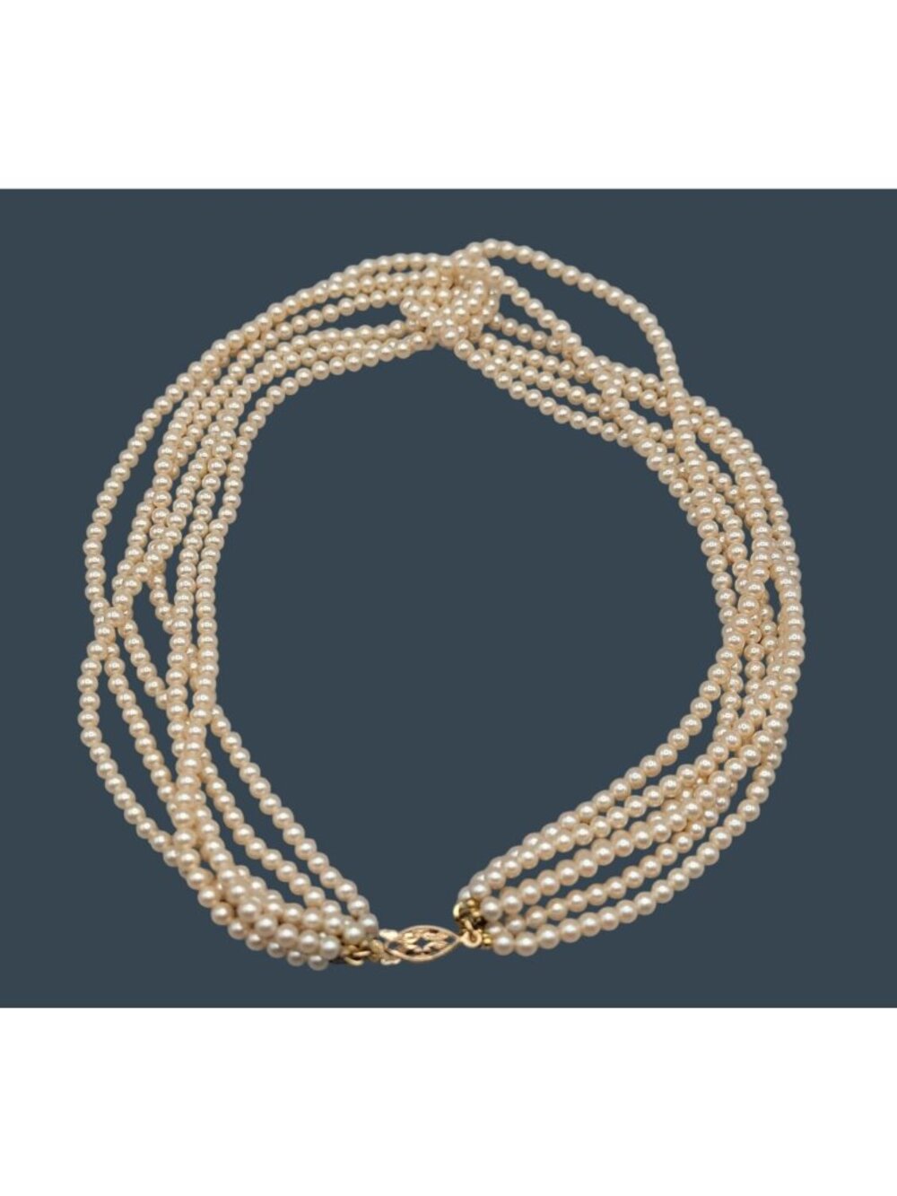 Rare Vtg Mikoshi by Danecraft Multi-strand Princesse Style Pearls Original Box - Picture 2 of 15